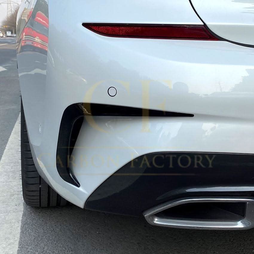 MP Style Gloss Black Rear Bumper Trims for BMW 3 Series G20 Pre-LCI 19-22