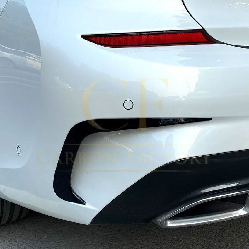 MP Style Gloss Black Rear Bumper Trims for BMW 3 Series G20 Pre-LCI 19-22