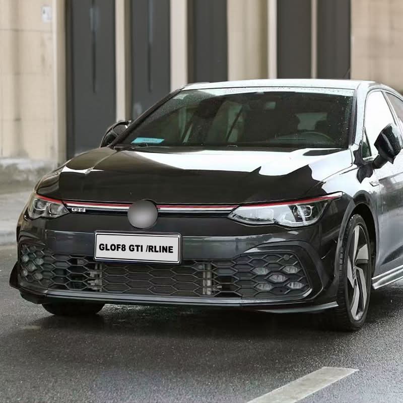 RZ Style Gloss Black Front Bumper Trims for VW Golf MK8 GTI / R-LINE 21-23