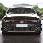 RZ Style Gloss Black Front Bumper Trims for VW Golf MK8 GTI / R-LINE 21-23
