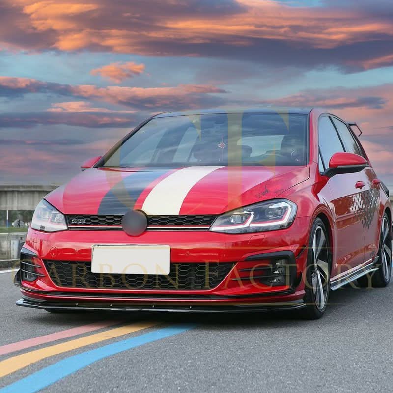 RZ Style Gloss Black Front Canards for VW Golf MK7.5 GTI 17-20