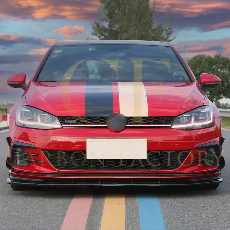 RZ Style Gloss Black Front Canards for VW Golf MK7.5 GTI 17-20