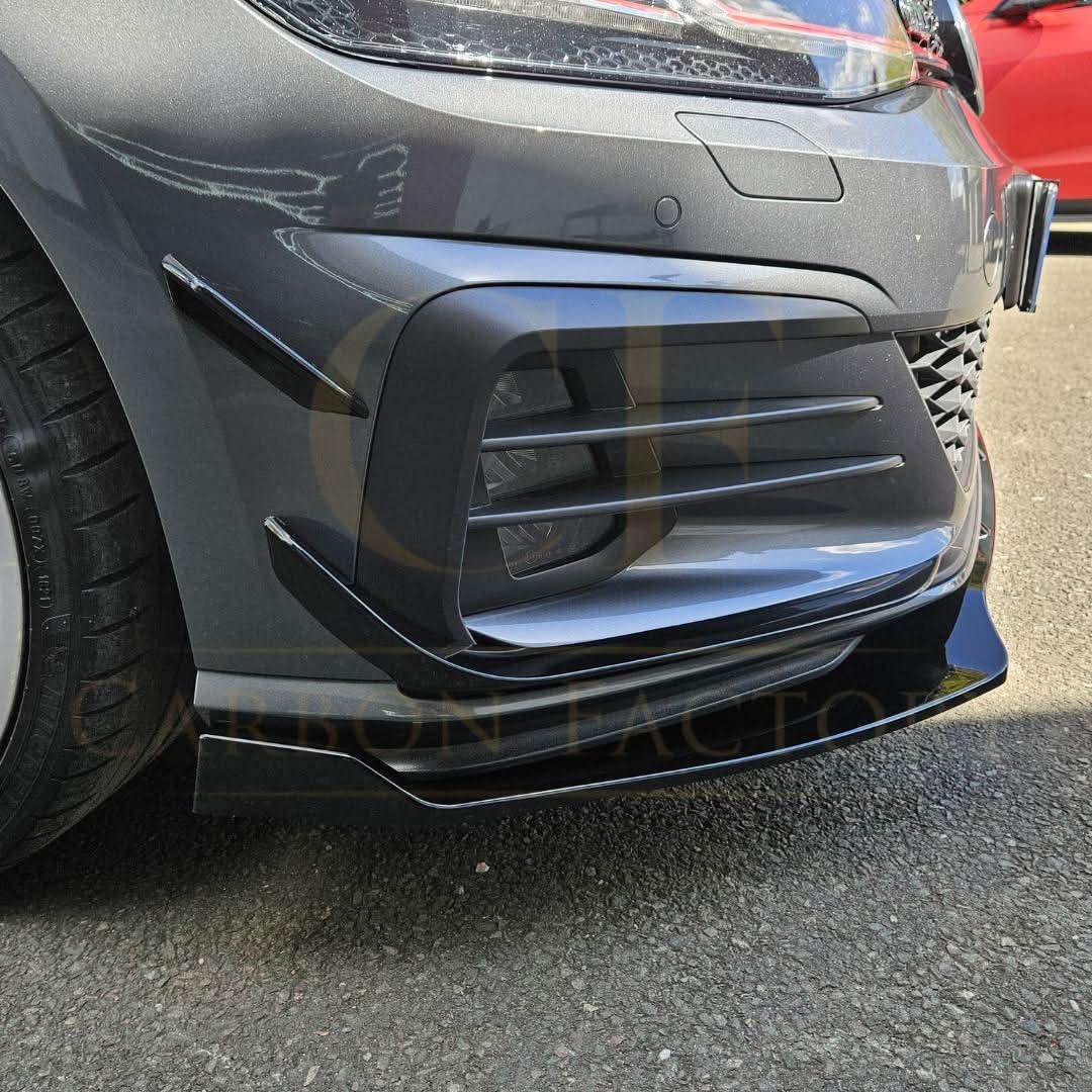 RZ Style Gloss Black Front Canards for VW Golf MK7.5 GTI 17-20