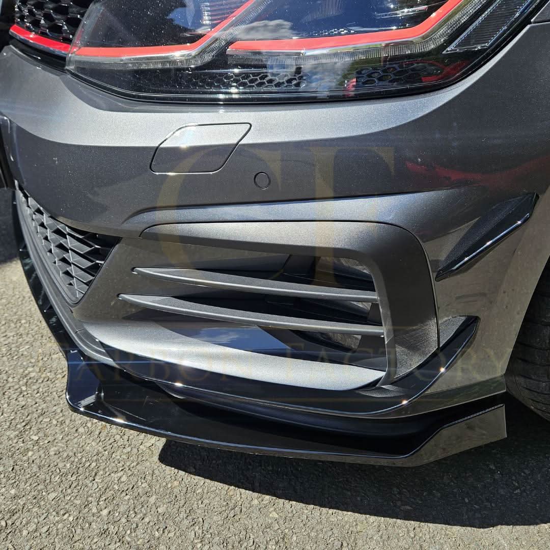 RZ Style Gloss Black Front Canards for VW Golf MK7.5 GTI 17-20