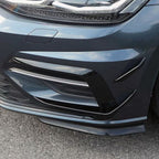 RZ Style Gloss Black Front Canards for VW Golf MK7.5 R-LINE / R 17-20