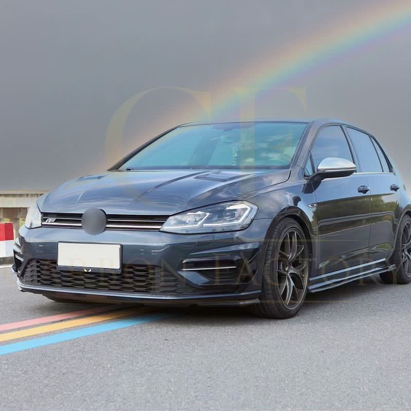 RZ Style Gloss Black Front Canards for VW Golf MK7.5 R-LINE / R 17-20