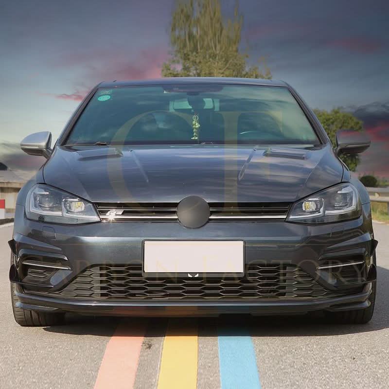 RZ Style Gloss Black Front Canards for VW Golf MK7.5 R-LINE / R 17-20