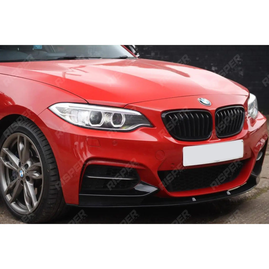 Gloss Black For BMW 2 Series F22 F23 M Sport Front Splitter 2013-2021