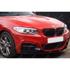 Gloss Black For BMW 2 Series F22 F23 M Sport Front Splitter 2013-2021