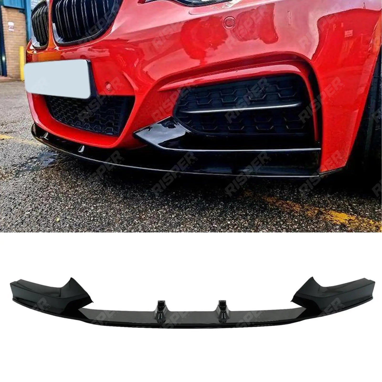 Gloss Black For BMW 2 Series F22 F23 M Sport Front Splitter 2013-2021