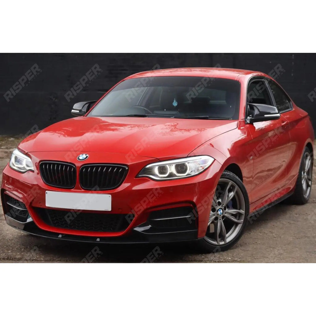 Gloss Black For BMW 2 Series F22 F23 M Sport Front Splitter 2013-2021