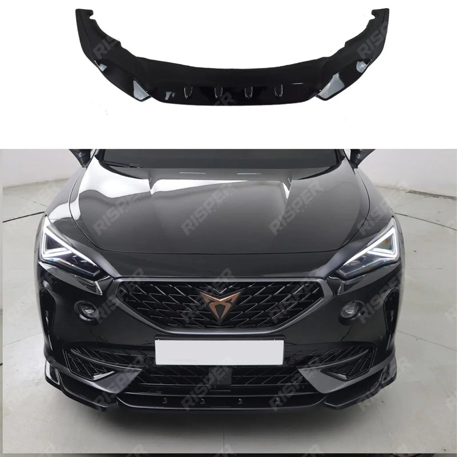 Gloss Black Front Splitter For Cupra Formentor 2020-2024