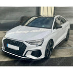 Gloss Black Front Splitter Lip For Audi A3 S Line / S3 8Y Hatch & Sportback 2021-2024