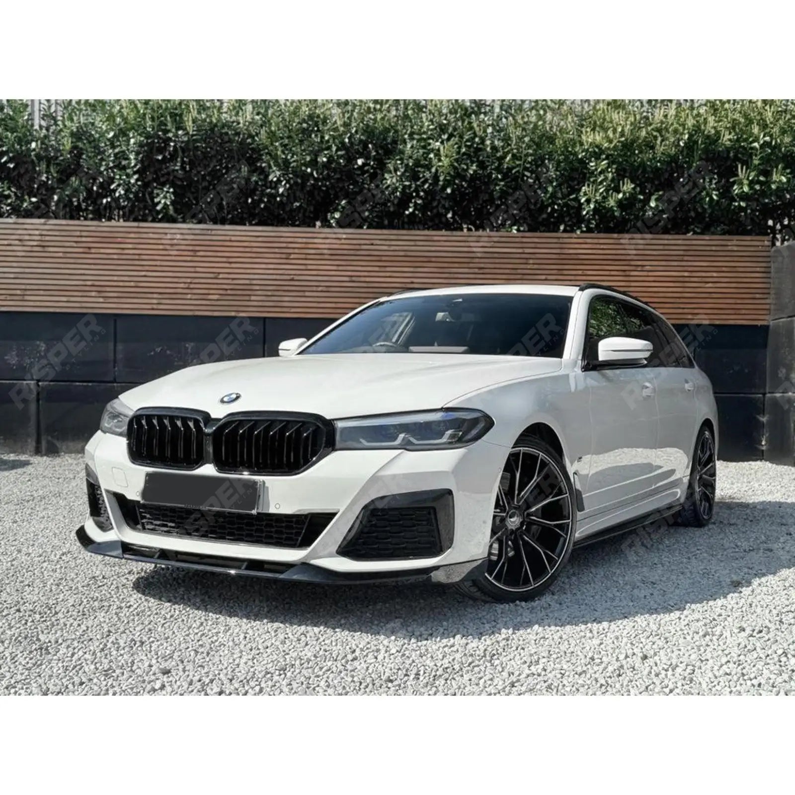 Gloss Black Front Splitter Lip For BMW 5 Series G30 M Sport LCI Facelift 2021+