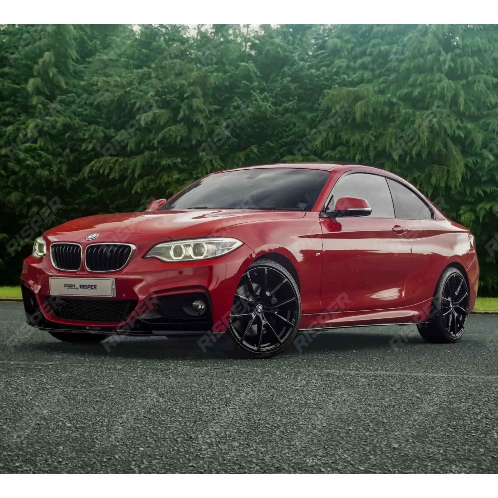 Gloss Black Full Aero Body Kit Diffuser 00____ For BMW 2 Series F22 M Sport 2014-2021