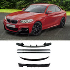 Gloss Black Full Aero Body Kit Diffuser 00____ For BMW 2 Series F22 M Sport 2014-2021