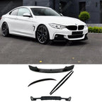 Gloss Black Full Aero Body Lip Kit Diffuser 00__00 For BMW 4 Series F32 M Sport 2014-2020