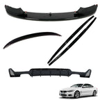 Gloss Black Full Aero Body Lip Kit Diffuser 00__00 For BMW 4 Series F32 M Sport 2014-2020