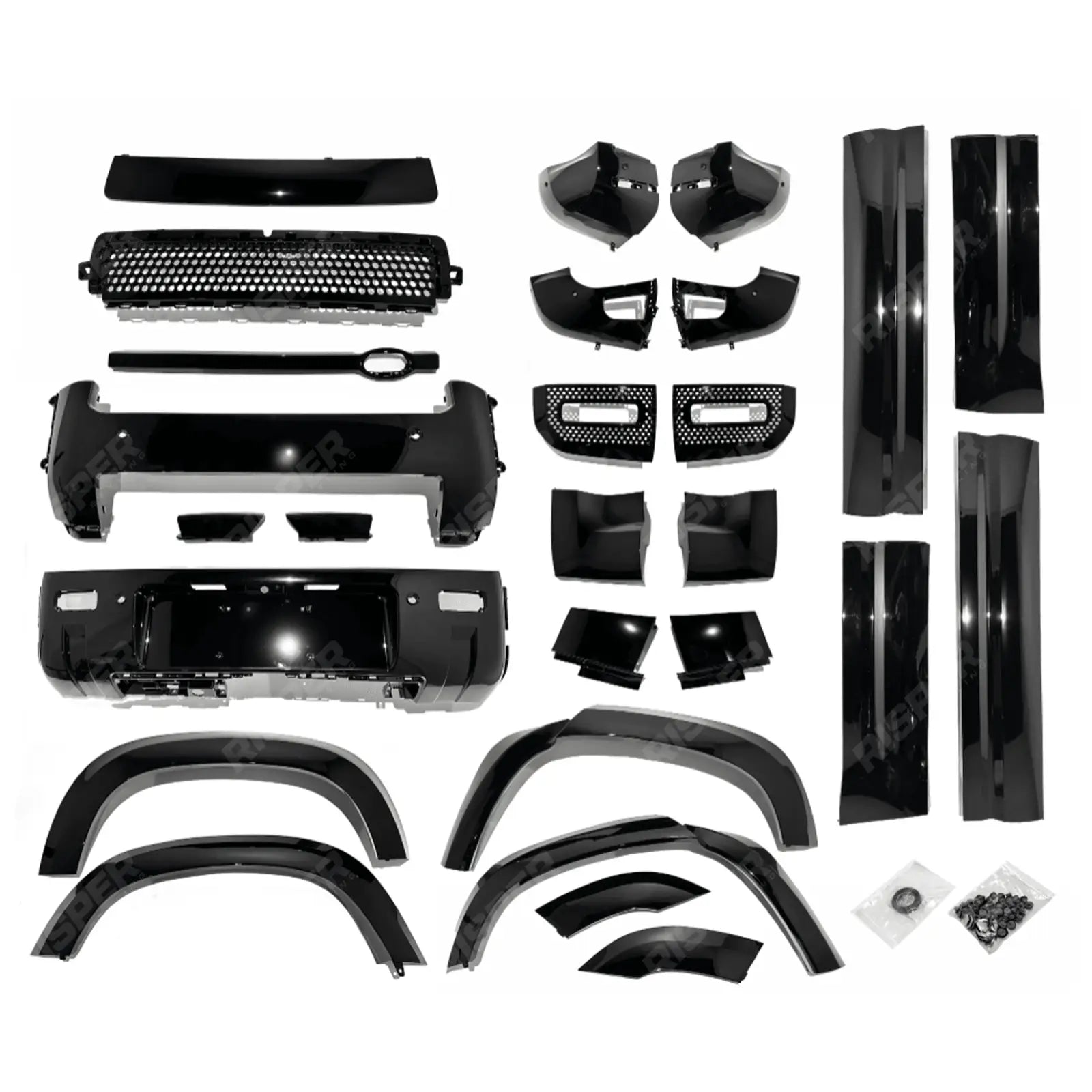 Gloss Black Full Upgrade Kit By Risper For Land Rover Defender L663 110