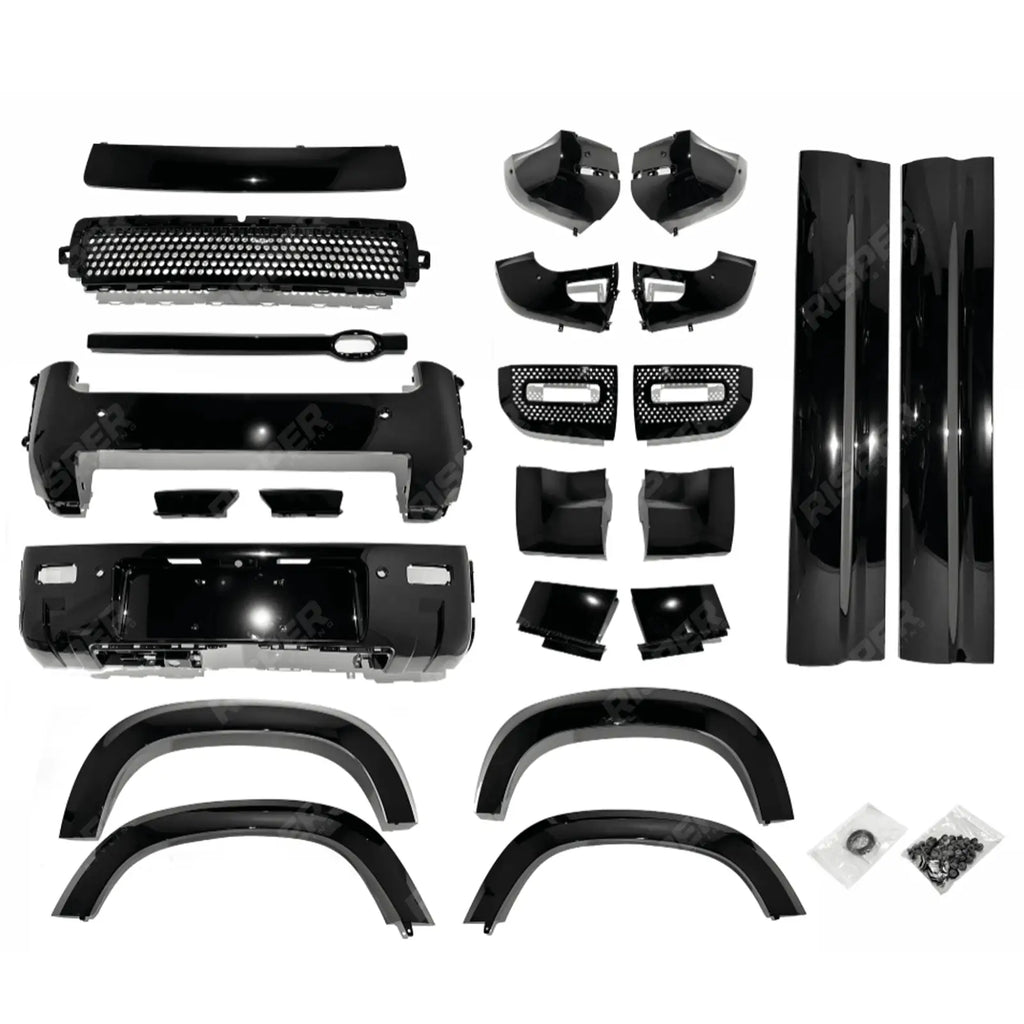 Gloss Black Full Upgrade Kit By Risper For Land Rover Defender L663 90