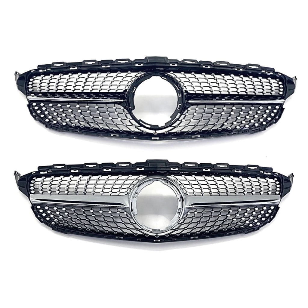 Diamond Style Front Grille for Mercedes Benz W205 C Class 19-22