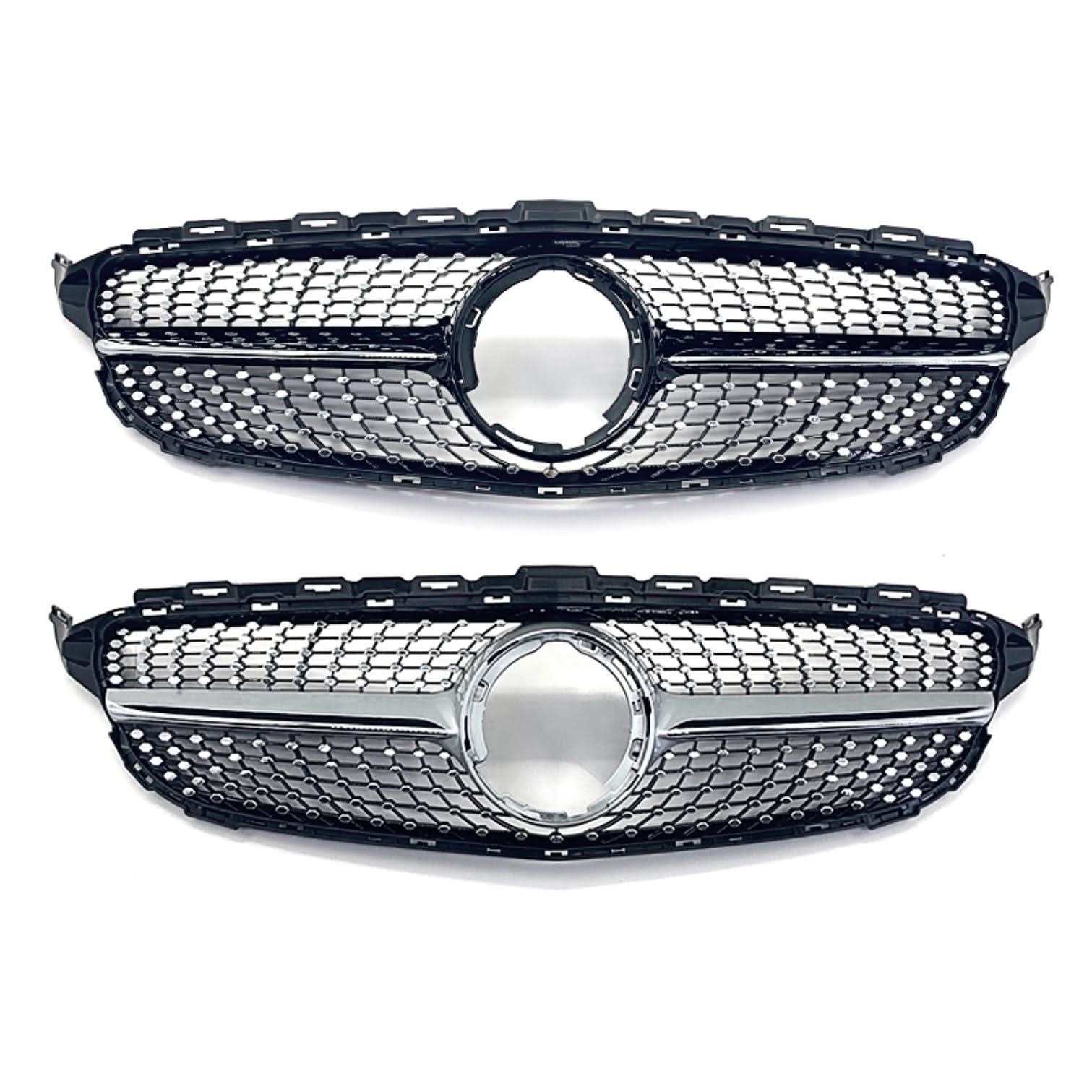 Diamond Style Front Grille for Mercedes Benz W205 C Class 19-22