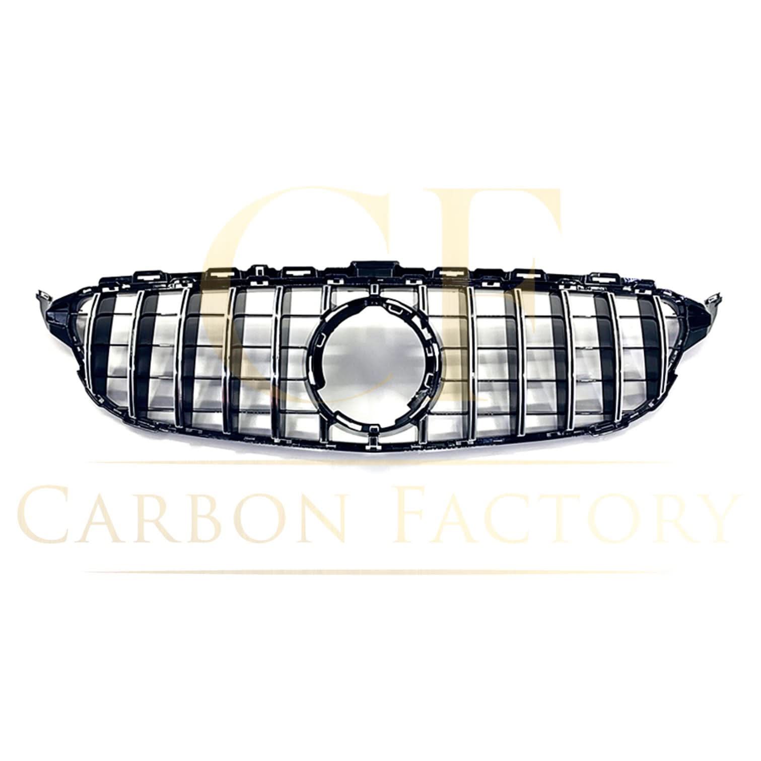 GT Style Silver Front Grille for Mercedes Benz W205 C Class 19-21
