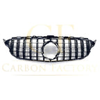 GT Style Silver Front Grille for Mercedes Benz W205 C Class 19-21