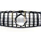 GT Style Silver Front Grille for Mercedes Benz W205 C Class 19-21