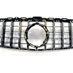 GT Style Silver Front Grille for Mercedes Benz W205 C Class 19-21