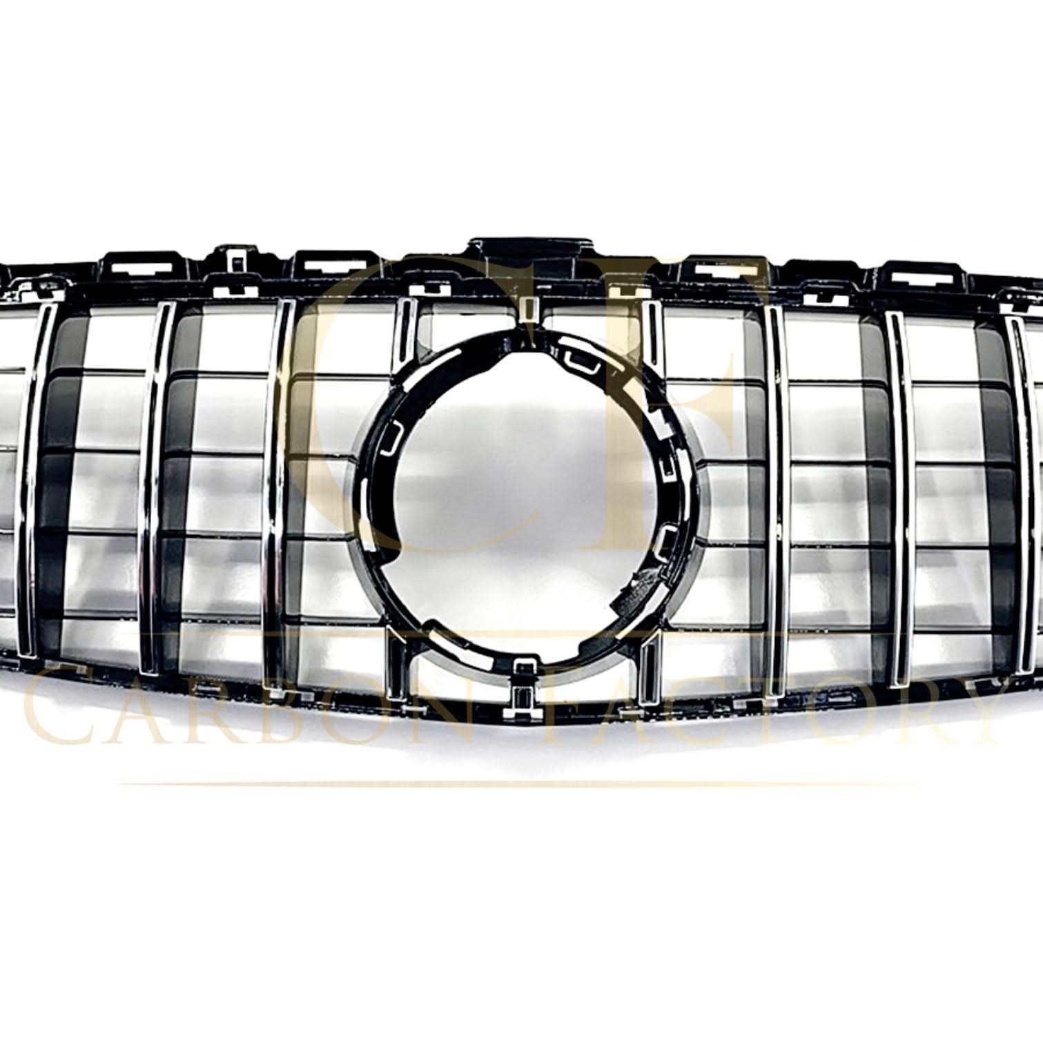 GT Style Silver Front Grille for Mercedes Benz W205 C Class 19-21