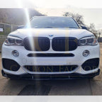 Carbon Factory Style Gloss Black Body Kit Splitter Diffuser Side Skirts Spoiler for BMW F15 X5 13-18