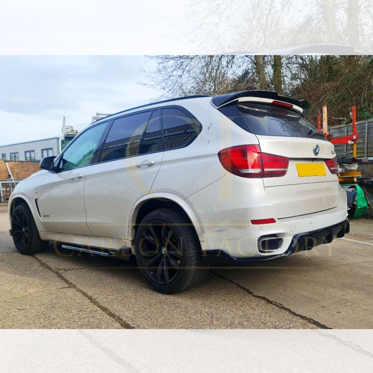 Carbon Factory Style Gloss Black Body Kit Splitter Diffuser Side Skirts Spoiler for BMW F15 X5 13-18
