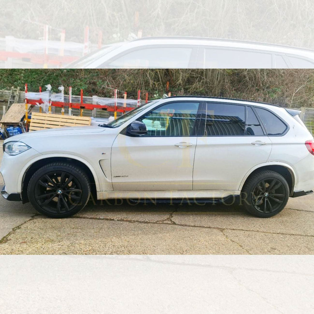 Carbon Factory Style Gloss Black Body Kit Splitter Diffuser Side Skirts Spoiler for BMW F15 X5 13-18
