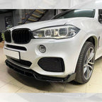 Carbon Factory Style Gloss Black Body Kit Splitter Diffuser Side Skirts Spoiler for BMW F15 X5 13-18