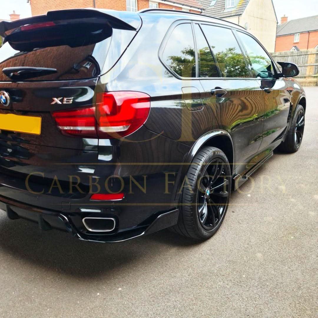 Carbon Factory Style Gloss Black Body Kit Splitter Diffuser Side Skirts Spoiler for BMW F15 X5 13-18