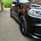 Carbon Factory Style Gloss Black Body Kit Splitter Diffuser Side Skirts Spoiler for BMW F15 X5 13-18