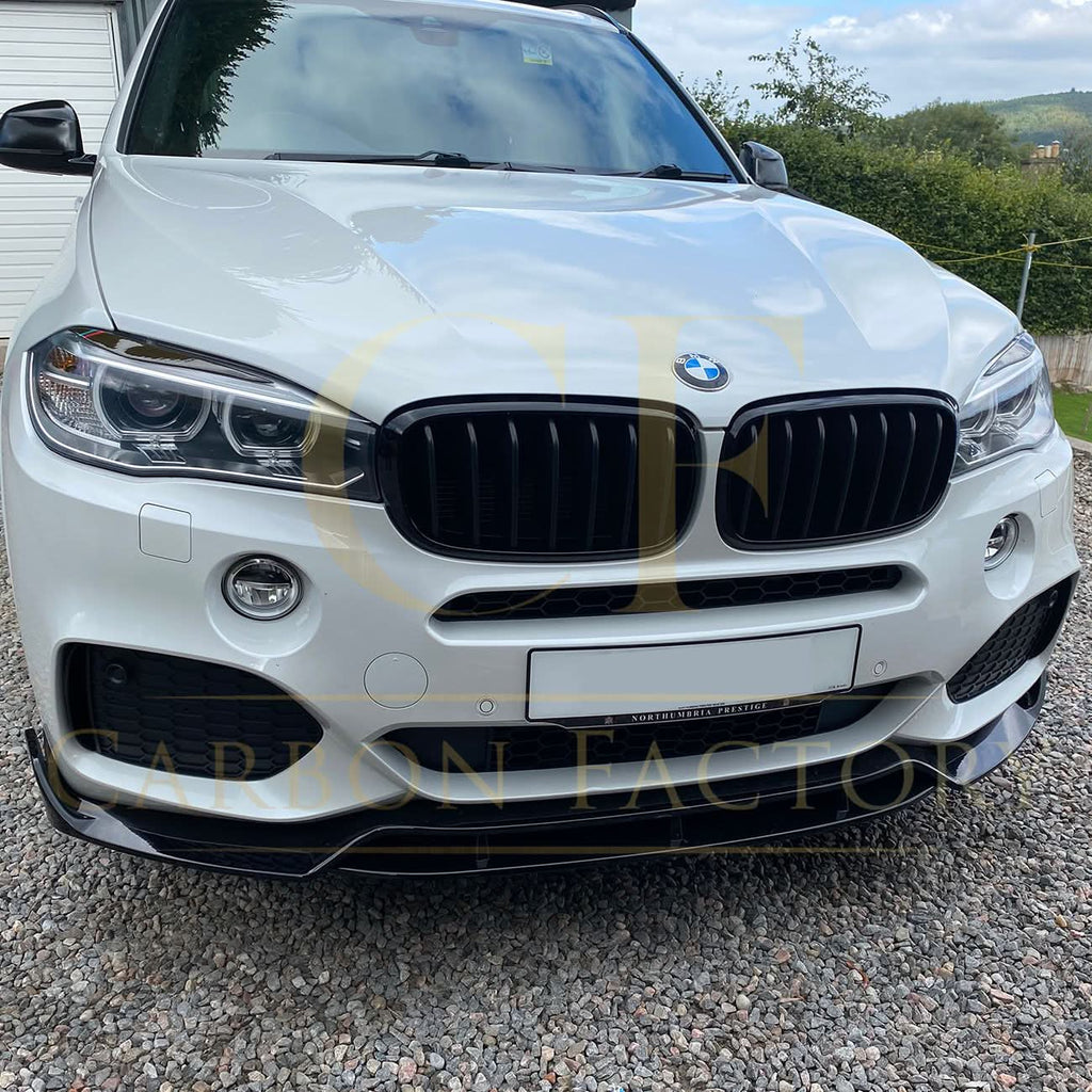 Carbon Factory Style Gloss Black Body Kit Splitter Diffuser Side Skirts Spoiler for BMW F15 X5 13-18