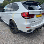 Carbon Factory Style Gloss Black Body Kit Splitter Diffuser Side Skirts Spoiler for BMW F15 X5 13-18