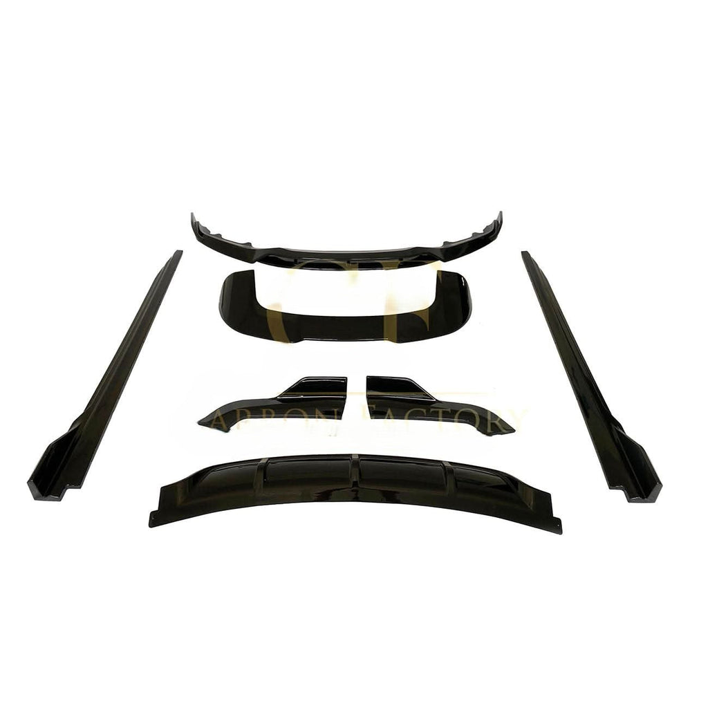 Carbon Factory Style Gloss Black Body Kit Splitter Diffuser Side Skirts Spoiler for BMW F15 X5 13-18