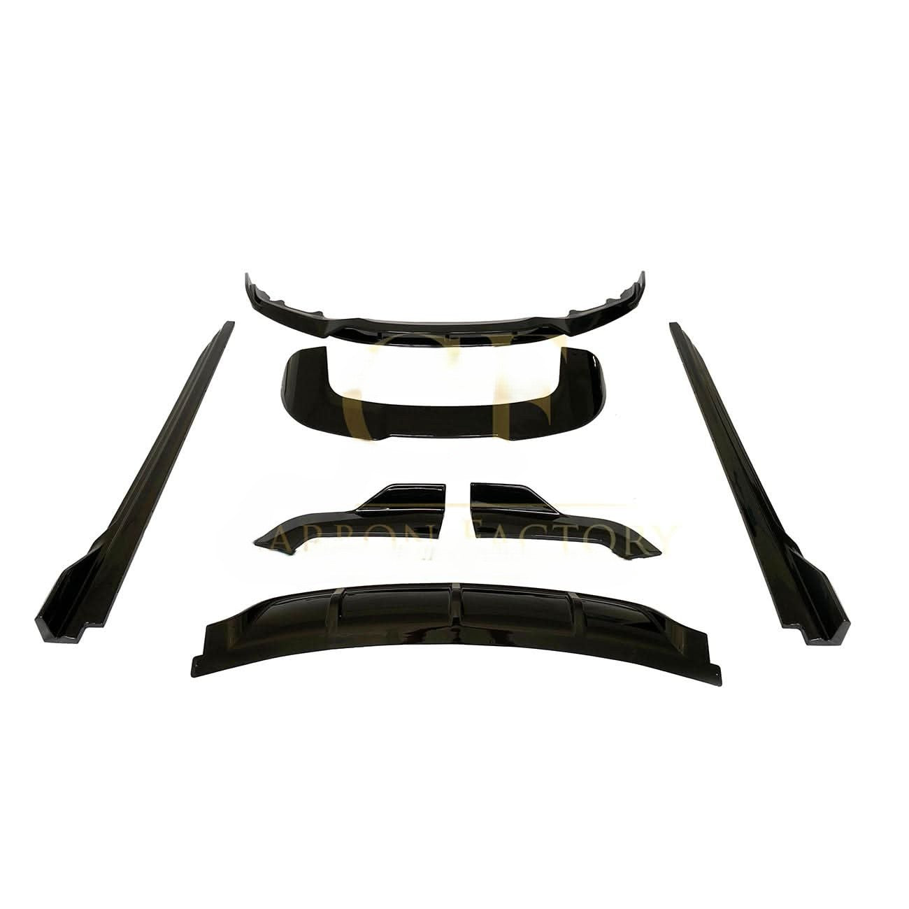 Carbon Factory Style Gloss Black Body Kit Splitter Diffuser Side Skirts Spoiler for BMW F15 X5 13-18