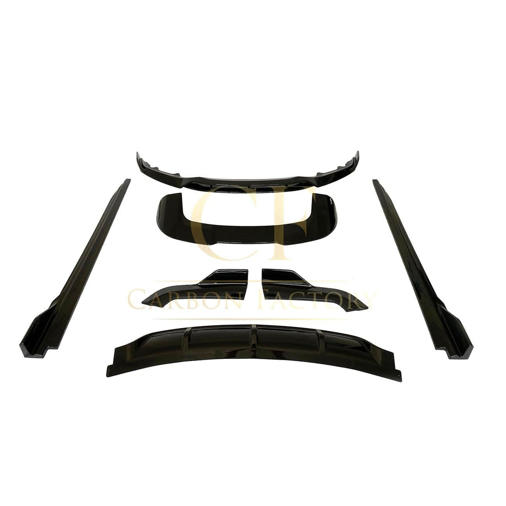 Carbon Factory Style Gloss Black Body Kit Splitter Diffuser Side Skirts Spoiler for BMW F15 X5 13-18