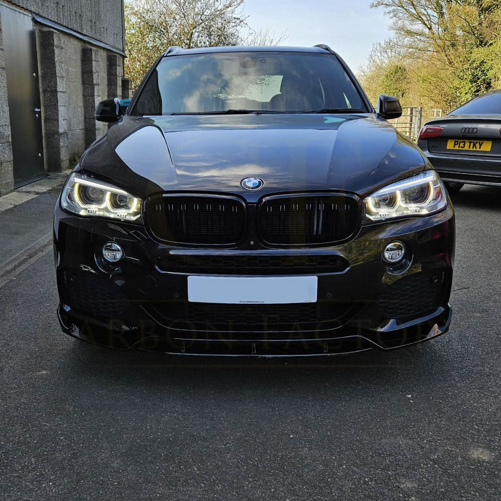 Carbon Factory Style Gloss Black Body Kit Splitter Diffuser Side Skirts Spoiler for BMW F15 X5 13-18