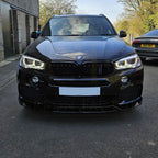 Carbon Factory Style Gloss Black Body Kit Splitter Diffuser Side Skirts Spoiler for BMW F15 X5 13-18