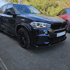 Carbon Factory Style Gloss Black Body Kit Splitter Diffuser Side Skirts Spoiler for BMW F15 X5 13-18