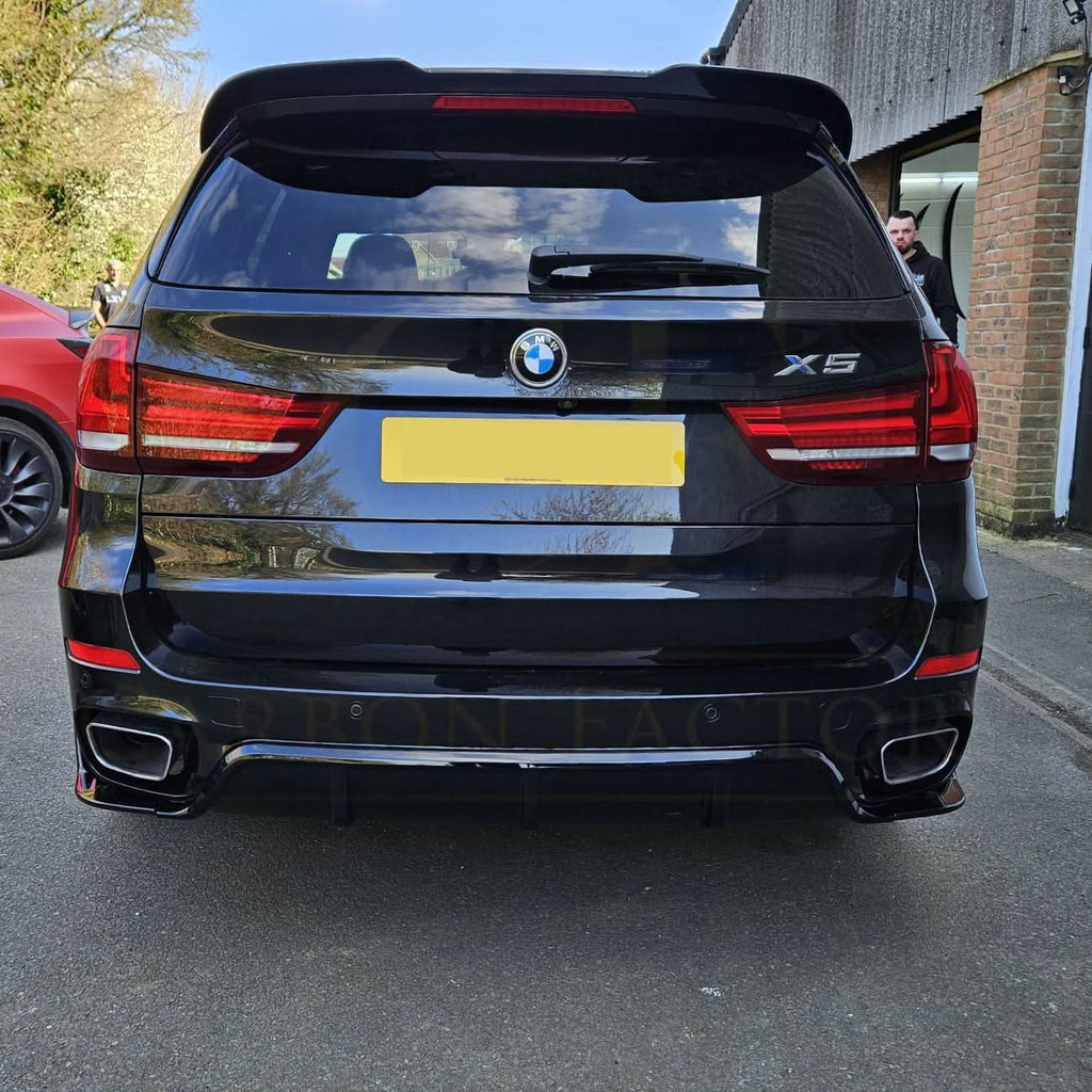 Carbon Factory Style Gloss Black Body Kit Splitter Diffuser Side Skirts Spoiler for BMW F15 X5 13-18