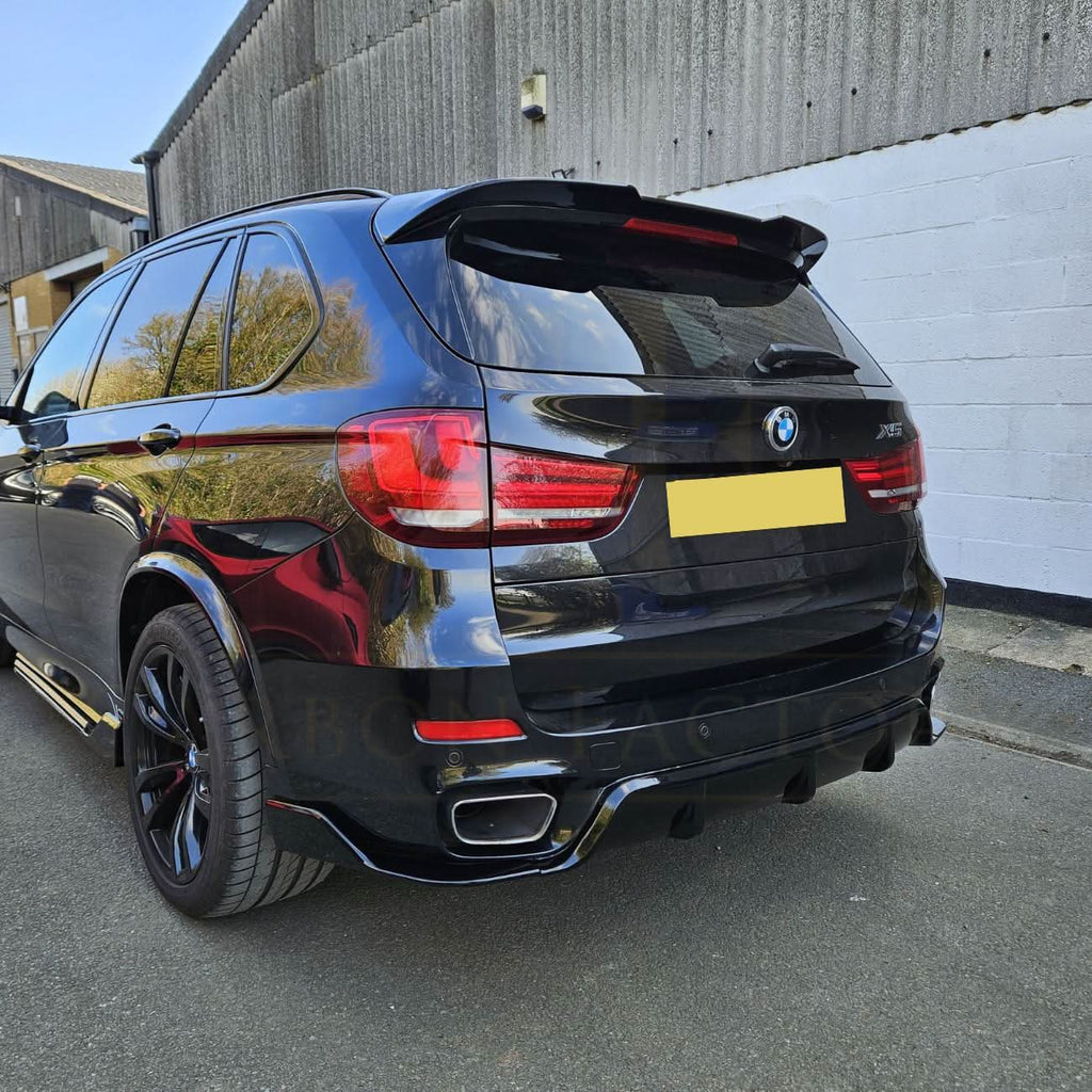 Carbon Factory Style Gloss Black Body Kit Splitter Diffuser Side Skirts Spoiler for BMW F15 X5 13-18