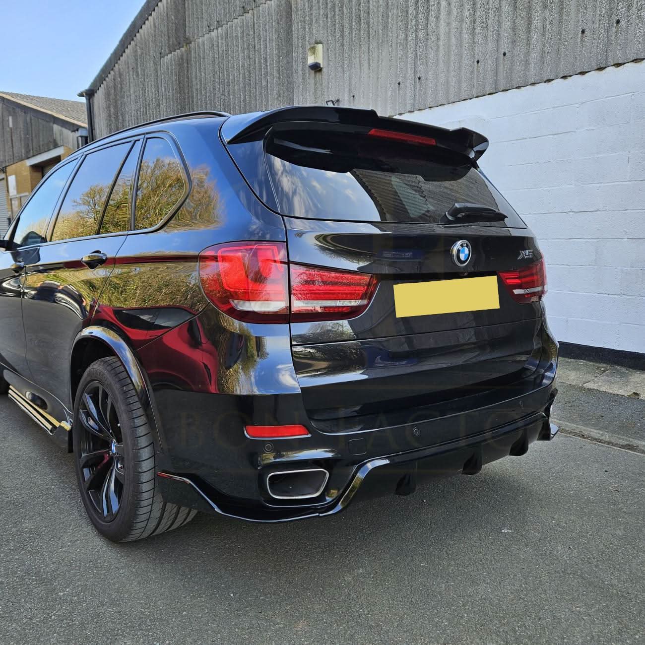 Carbon Factory Style Gloss Black Body Kit Splitter Diffuser Side Skirts Spoiler for BMW F15 X5 13-18