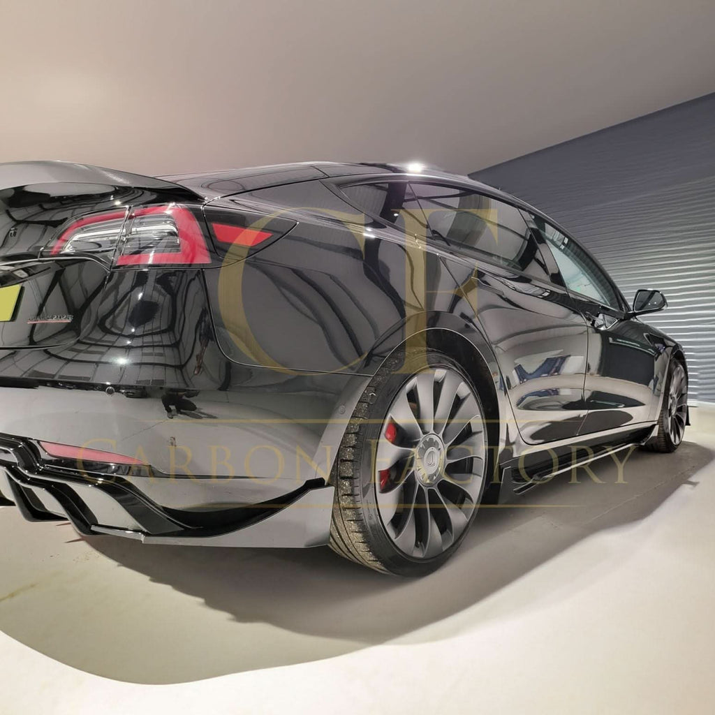 Competition Style Gloss Black Kit for Tesla Model 3 16-23