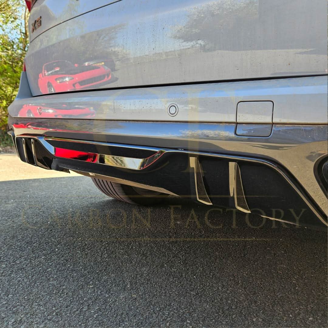 Gloss Black Body Kit 1 Splitter Diffuser Side Skirts Spoiler for BMW G05 LCI X5 23-Present (No Exhaust Tips)